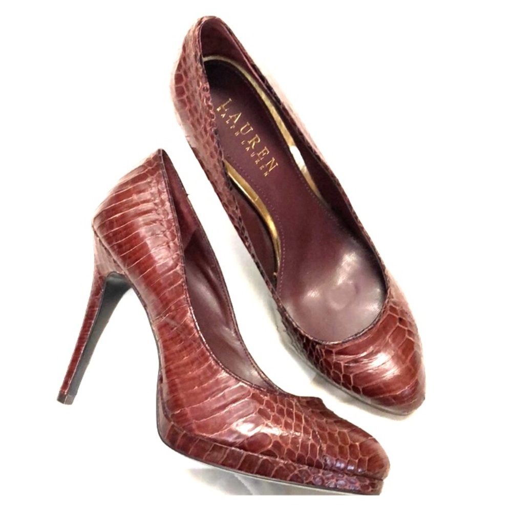 Ralph Lauren Snakeskin Pumps